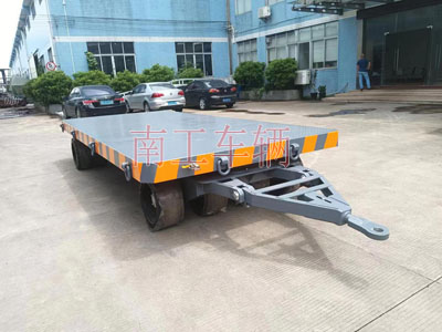 25噸重型工業(yè)平板拖車(chē)全掛式牽引拖車(chē)底盤(pán)帶牽引環(huán)I.jpg